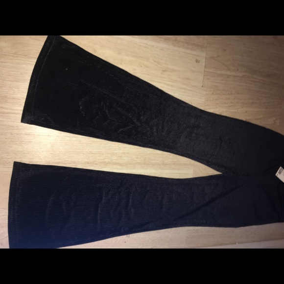 H&M Corduroy trousers black flare pants - Picture 2 of 3
